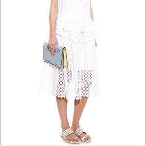 NWT Erdem White Lace sheer panel dress